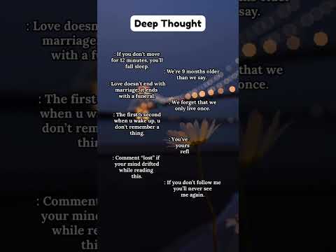 DEEP THOUGHT #love #facts #lyrics #music #shorts #subscribe