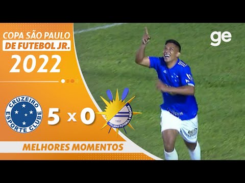 CRUZEIRO 5 X 0 PALMAS-TO | MELHORES MOMENTOS| COPA SÃO PAULO DE FUTEBOL JR | ge.globo