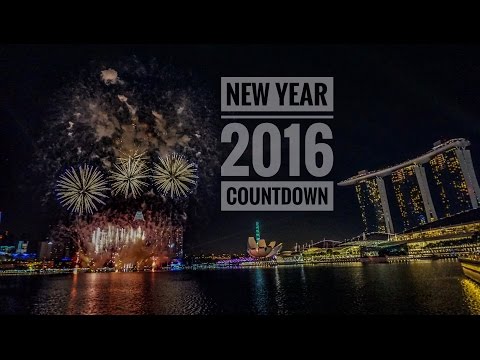 New year countdown 2016 @ Singapore Marina Bay