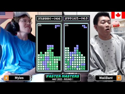 FASTER MASTERS!! Myles, Wallbant | Rd 1 | Classic Tetris Monthly Masters