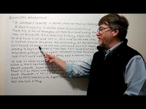 Tutor Nick P Quotes 99 Anonymous - A Woman's Loyalty Is Tested When ...