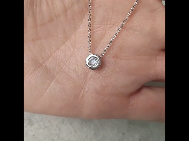 Vídeo relacionado con CXWK 925 Plata de Ley Linda Estrella Brillante Gargantilla Collares con Encanto Mujer Encantadora Fiesta de Boda Cumpleaños 45 CM