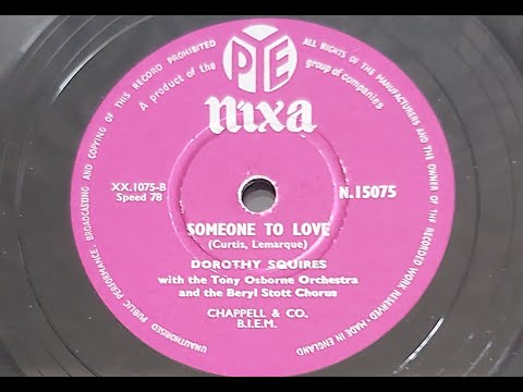 Dorothy Squires 'Someone To Love'  1956 78 rpm