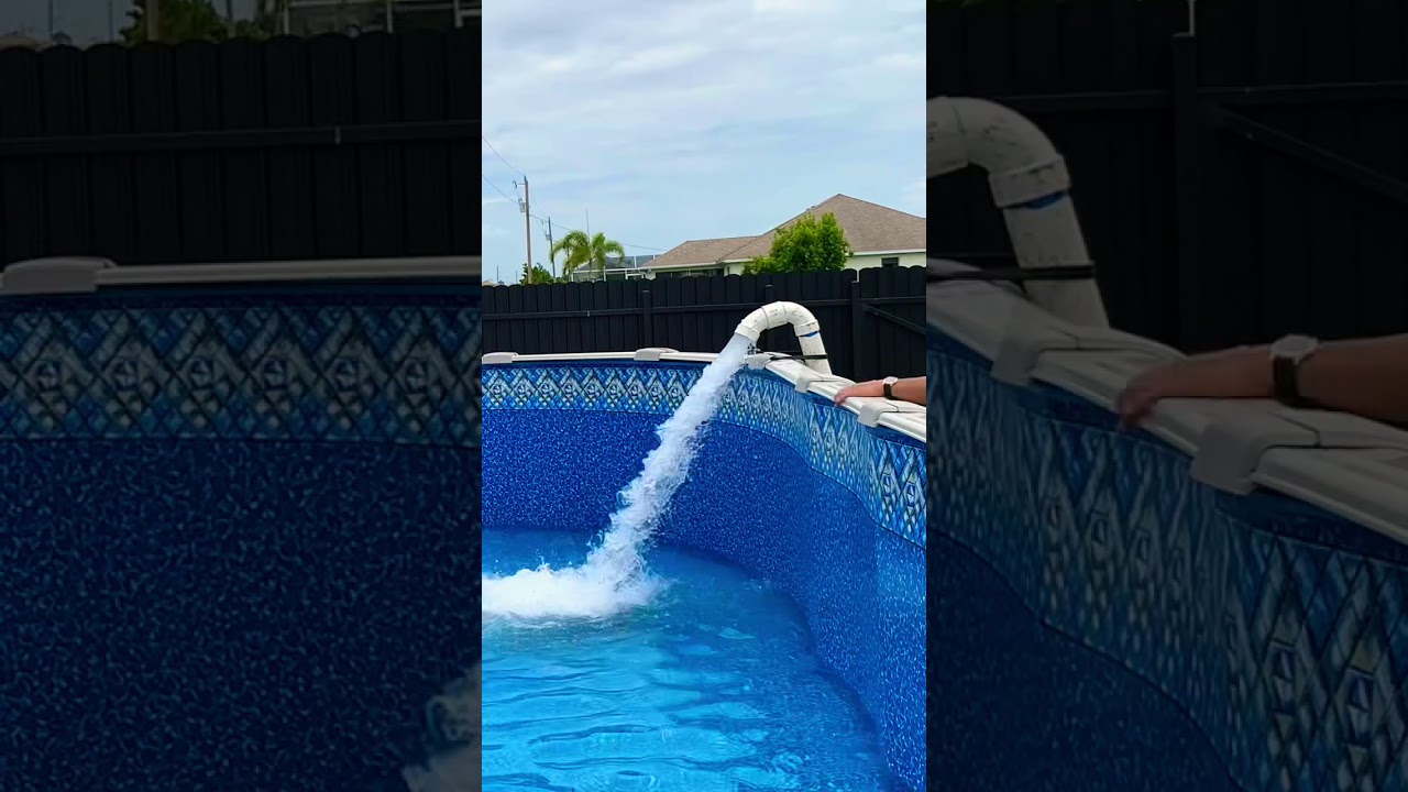 Pool getting filled with water(time lapse