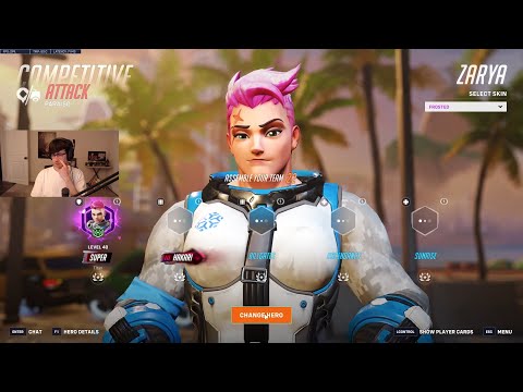 28K DMG! SUPER ZARYA SEASON 18 TOP 500 OVERWATCH 2 GAMEPLAY