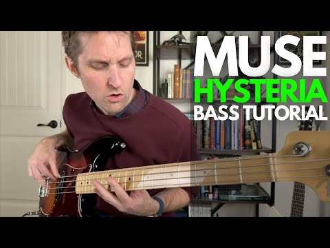 Hysteria by Muse Bass Tutorial - Bass Guitar Lessons with Stuart!