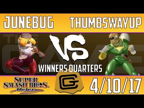 TCG Melee Weekly - Junebug (Sheik) vs. ThumbsWayUp (Captain Falcon) - Winners Quarters SSBM 4/10/17