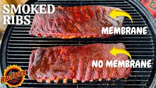 Do You NEED To Remove Membranes From Smoked Ribs? St. Louis spare ribs on the Weber Smokey Mountain