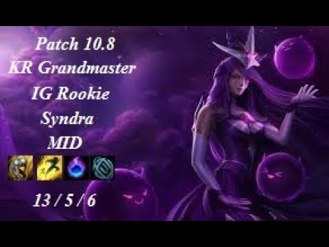 IG Rookie - Syndra vs Jayce - KR Grandmaster 503 LP - Patch 10.8