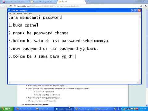 mengganti password