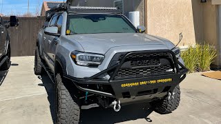 C4 FABRICATION HYBRID FRONT BUMPER INSTALL ON 3RD GEN TACOMA!! FULL HEIGHT BULL BAR!!🔥