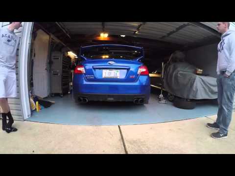 2015 Subaru STI Before & After Cobb Downpipe