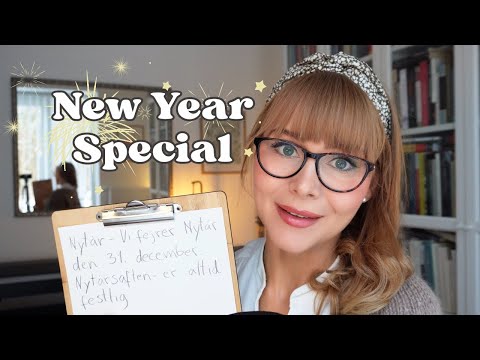 ❄️ASMR Learn Danish New Year & Winter Words 🇩🇰 | Soothing Writing Sounds | Soft Spoken