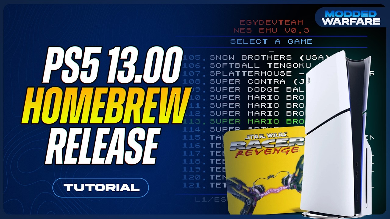 First PS5 13.00 Homebrew Released! (NES Emulator)