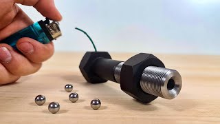 The SIMPLEST Powerful Mini CANNON from Bolt and Nut. Simplest powerful mini CANNON EVER !!!!