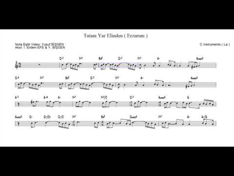 Tutam Yar Elinden - Nota Akor Eşlik - C Instruments ( La )