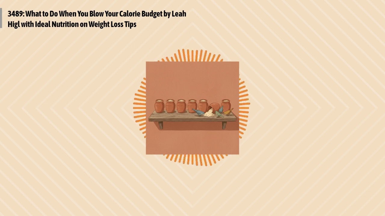 3489: What to Do When You Blow Your Calorie Budget by Leah Higl with Ideal Nutrition on Weight...