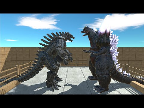 SPACE GODZILLA VS MECHA GODZILLA DEATH RUN - Animal Revolt Battle Simulator