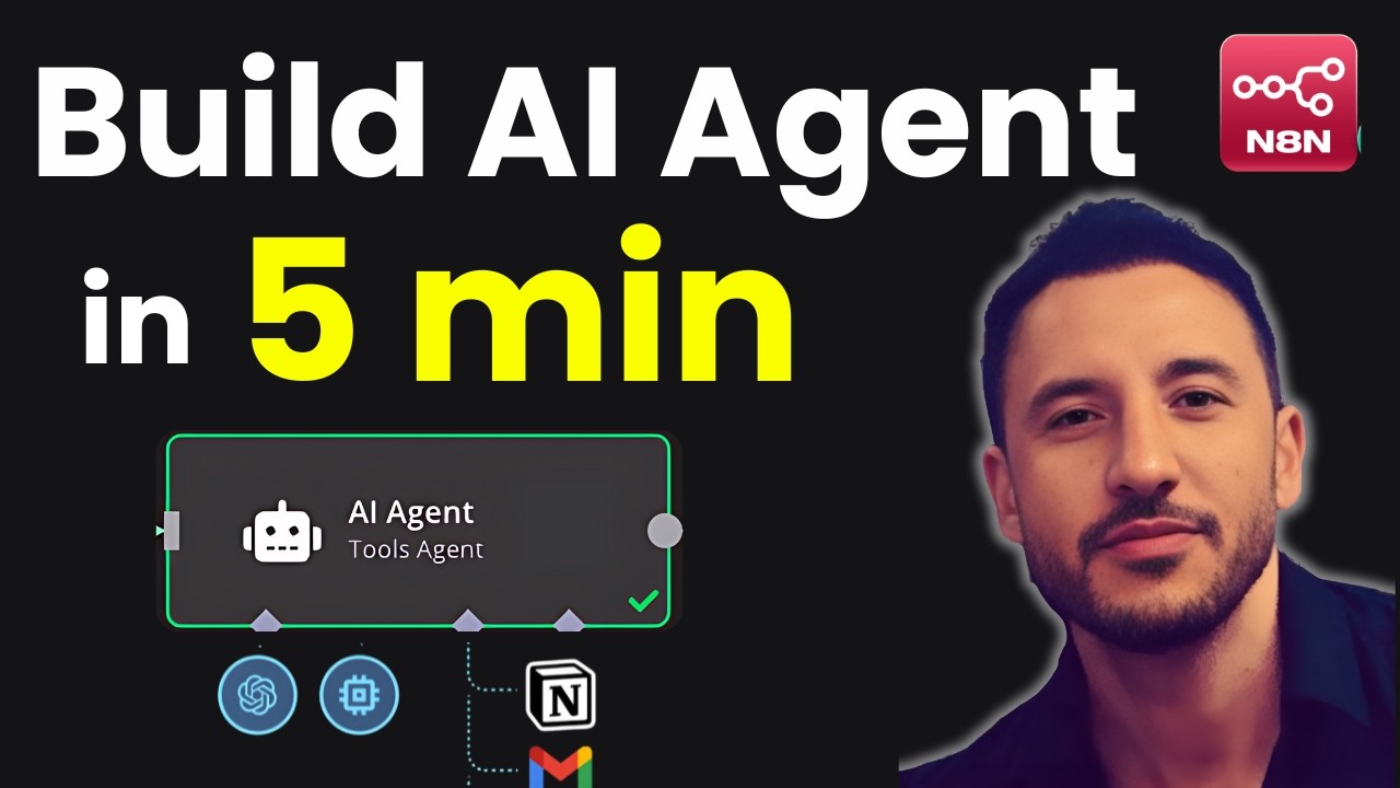 Build a NO CODE AI Agent in 5 min with n8n (Step-by-Step)