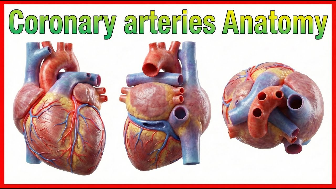Coronary arteries Anatomy / Blood supply of Heart /  Arterial supply of heart : Animation