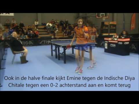 Emine Ernst wint het brons in het enkelspel tijdens de Belgium Open 2017