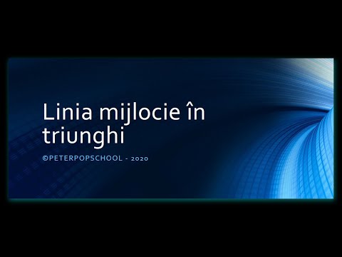 Linia mijlocie în triunghi