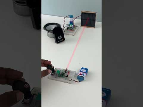 Experience the future of sound with our wireless audio transfer using laser light! 🎶#lifiprojects