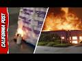 Shocking Moment Disgruntled Employee Starts Massive SoCal Warehouse Fire Should Have Paid Us More