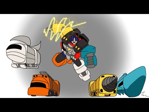 Transformers Superlink Energon Optimus Prime Version 2.0 in a transformation loop for 2:53 minutes