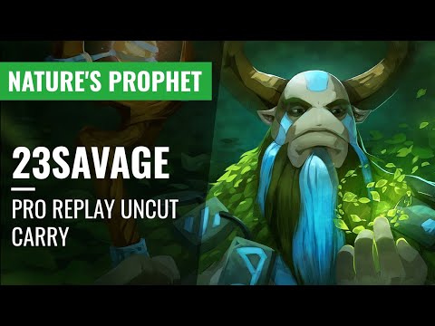 Nature's Prophet CARRY 23SAVAGE Replay DOTA2 UNCUT 7.26C