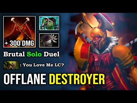 AGGRESSIVE SOLO DUEL + 300 Free Damage Offlane Legion Commander Scariest Hero on the Map DotA 2