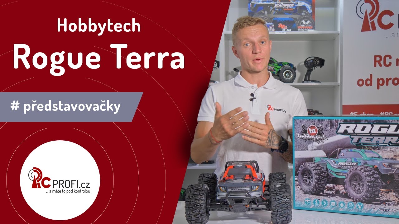 RC auto ROGUE TERRA RTR Brushless monster truck 4WD, červená