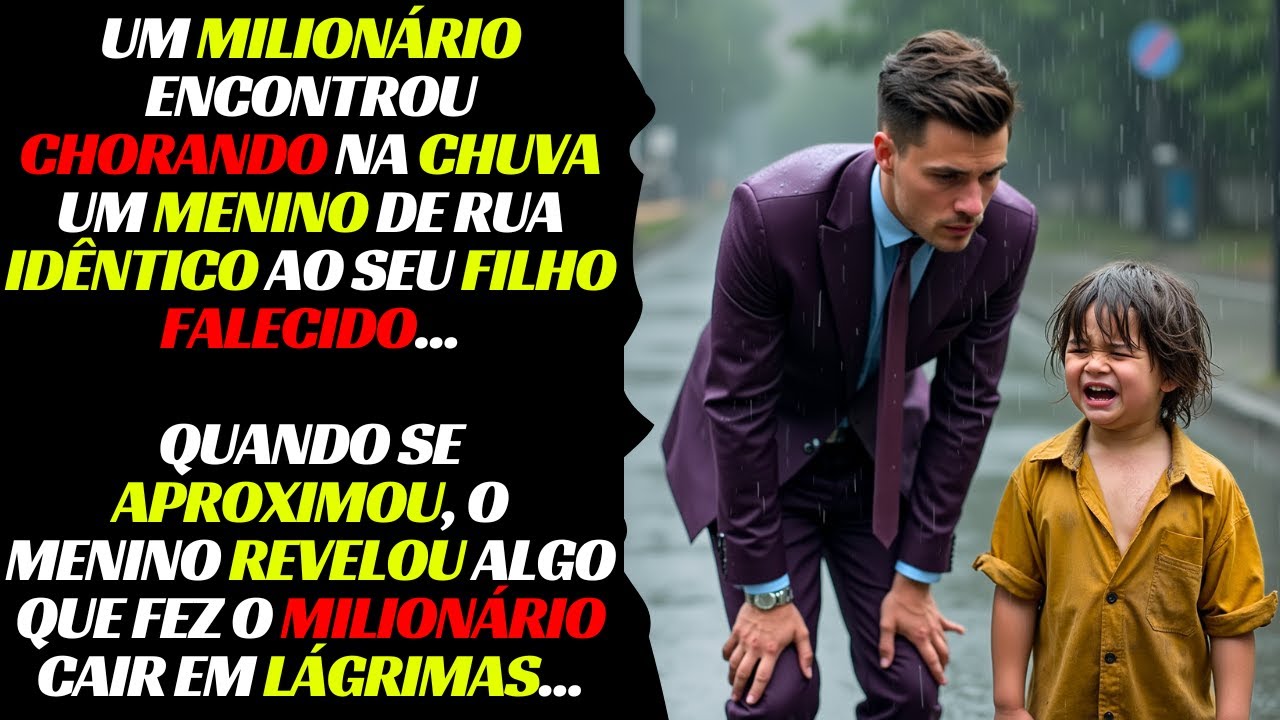 UM MILIONÁRIO ENCONTRA UM MENINO DE RUA IDÊNTICO AO FILHO FALECIDO... AO SE APROXIMAR, INCRÍVEL!