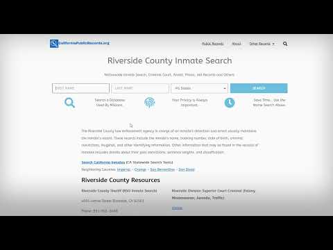 Riverside Inmate Search
