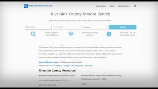 Riverside County Inmate Search