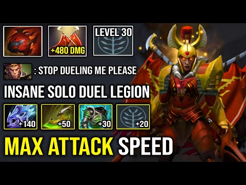 MAX ATTACK SPEED + ULTRA TANKER Hit Like a Truck LVL 30 Legion Free 480 Solo Duel Damage DotA 2