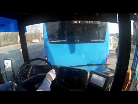 202E Busz. BKV. Vanhool New AG300. (Cockpit View) Budapest. 2017.