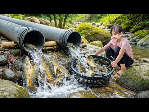 Amazing:  How to Make Fish Trap From Large Discarded Pipe - Primitive Methods - Modern Technology