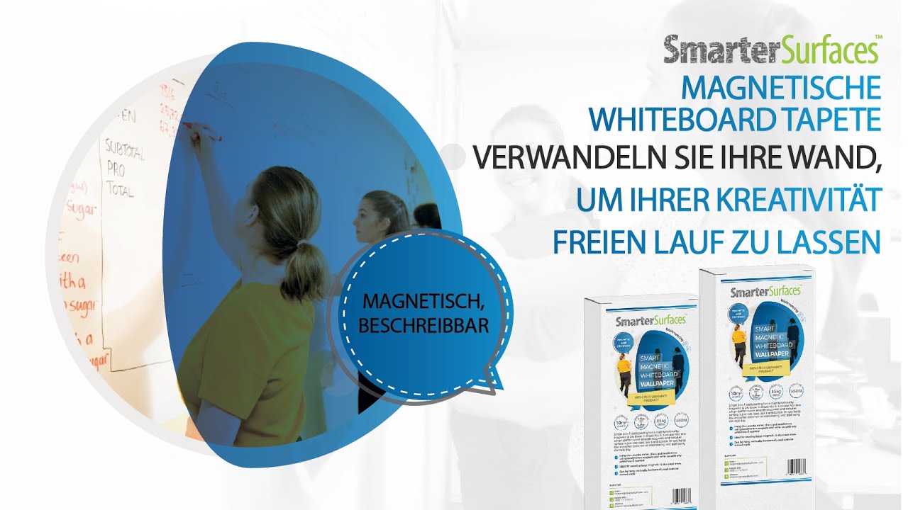 Magnetische Tapete & Whiteboard Magnetische Tapete im Büro