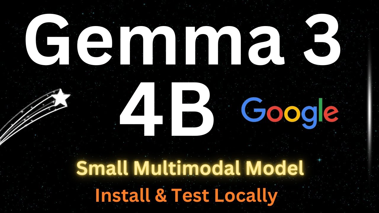 Gemma-3 4B Vision and Text Model - Install Locally
