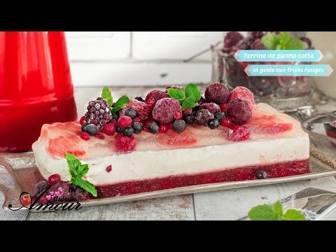 Red Fruit Gelled Panna Cotta Terrine