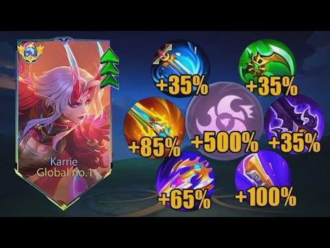 META KARRIE ATTACK SPEED HACK BUILD!! 500% SPEED HACK!?😱 ( MUST TRY! ) KARRIE BEST BUILD 2025‼️