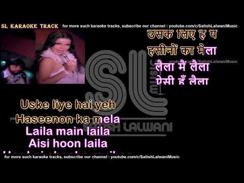 Laila main laila aisi hoon laila   FOR FEMALE   clean karaoke with scrolling lyrics