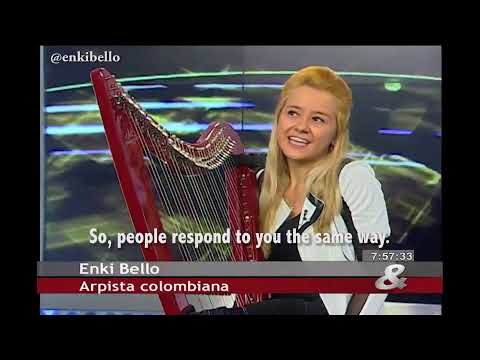 Kiki Bello Canal 1 TV News Interview (Electric Harp)