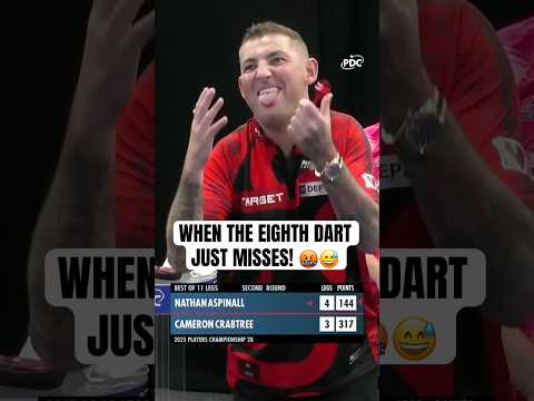 When the eighth dart JUST misses! 🤬😅 | 2025 Players Championship