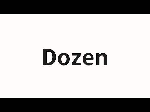 How to pronounce Dozen | Dozen (Dozen in Chinese)