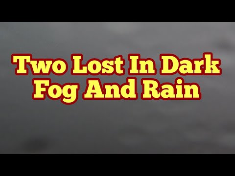 Two Tourists Lost In Black Fog And Rain Of Iceland Fagradalsfjall Geldingadalir Volcano