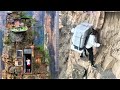 Villagers Living On Cliffs Most Dangerous Cliff Way To The Village Chinese Cliff Village