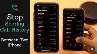 Stop Sharing Call History between Two iPhone | iPhone Call Log Duplicate