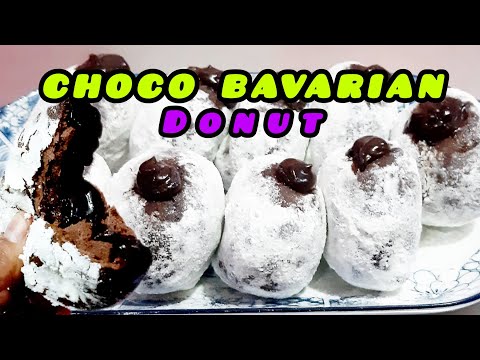 PAANO GUMAWA NG CHOCOLATE BAVARIAN DONUT?DONUT RECIPE WITH CHOCOLATE GANCHE RECIPE❤